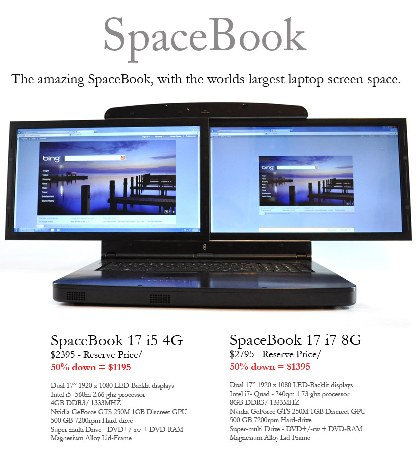gScreen Corp's Spacebook makes for a great laptop rental